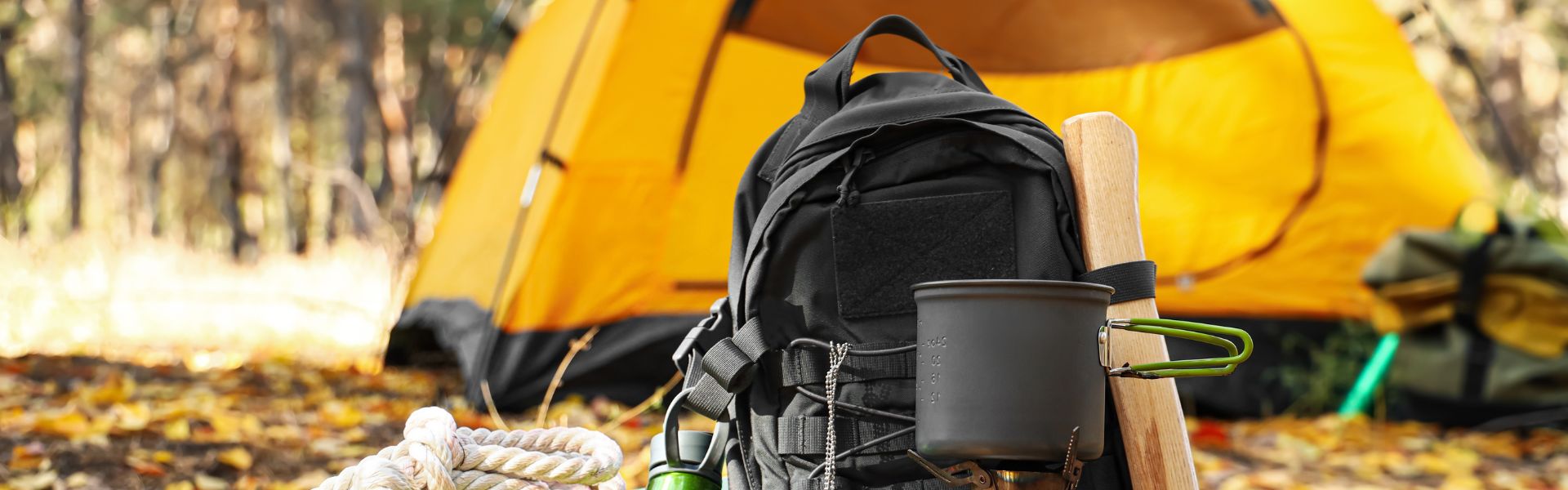 Camping Hiking Banner